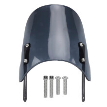 Motorcycle Front Windshield Unbreakable PMMA Panel Front Wind Deflector with Mount Bracket compatible with Scrambler 400X 2023-2024 Smoky