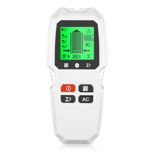 Stud Finder Wall Scanner 5 in 1 Electronic Stud Detector with HD LCD Display Used compatible with Detecting Wood Metal Wire with Warning Function