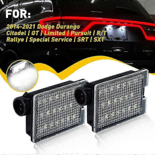 compatible with 2014-2021 Dodge Durango 6000K White LED License Plate Light Lamp Kit 1