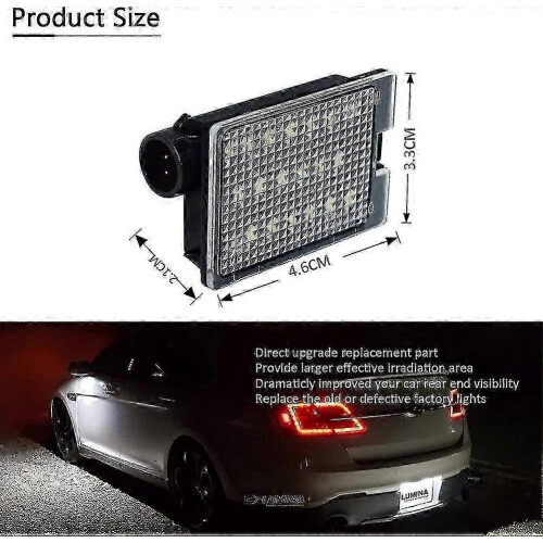 compatible with 2014-2021 Dodge Durango 6000K White LED License Plate Light Lamp Kit 2