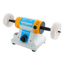 Adjustable Speed Polishing Machine Doublehead Polisher with Cloth Wheels for DIY Grinding Amber Metal Wood Plastic Jade