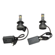 2 stuks LED-koplampen met dubbele koperen buis voor warmteafvoer, IP68 waterdicht, geschikt voor auto's, DC12-24V, 2 stuks, M7-H7 fitting.