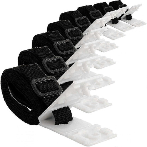 Sangles de fixation universelles pour couverture de piscine, ensemble robuste de 8, compatibles avec une utilisation hivernale