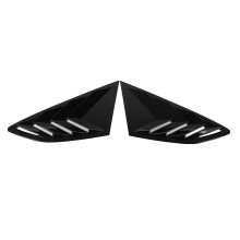Pair of Rear Side Window Louver Cover Left Right Rear Window Air Vent Scoop Shades Cover compatible with S5 F5 Sportback 2017-2024 Glossy Black