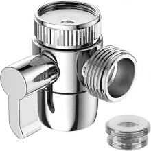Adaptateur de robinet de douche M22 x M24 Ă 3 voies, compatible avec les cuisines et salles de bains.