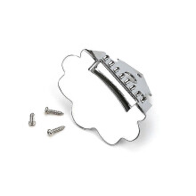 Silver 8 String Mandolin Tailpiece with Transducer Pickup compatible with Guitar Sound Enhancement