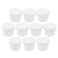 Set van 6 herbruikbare dessertbekers met luchtdichte deksels, plastic ijskommen, geschikt voor keukenopbergruimte.
