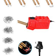 Plastic Welder, Plastic Welding Kit with 200PCS Hot Staples, Mini Handheld Welding Machine compatible with Car Bumper Plastic Crack Repair (Red, Plug)