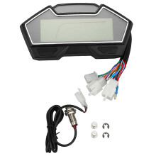 Motorcycle Digital Instrument Cluster DC13.5V LCD Display Speedometer Tachometer Fuel Water Temperature Oil Gauge