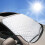 Copertura universale per parabrezza compatibile con auto e SUV, resistente, per protezione da neve, ghiaccio e gelo. 1