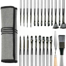 Nylon Paint Brushes Set compatible with Acrylic Art, Professional Painting Tools compatible with Artists