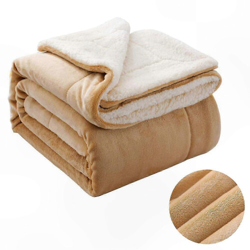 Soft Fleece Throw Blanket Warm Cozy Camel compatible with Sofa and Home Comcompatible witht