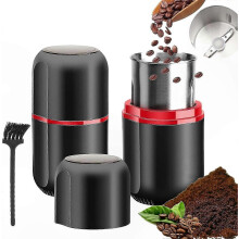 Elektrische Kaffeemühle mit 120 g Fassungsvermögen, kompatibel mit Kaffeebohnen, Edelstahlkonstruktion