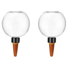 Automatische bewateringsbollen, geschikt voor potplanten. Kunststof zelfbewaterende bollen, 2 stuks.