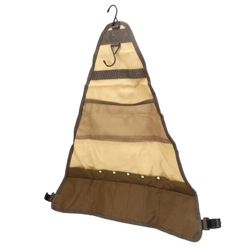 Tableware Storage Bag Canvas Folding Wear Resistance Hanging Cookware Holder Bag 1