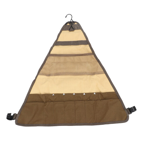 Tableware Storage Bag Canvas Folding Wear Resistance Hanging Cookware Holder Bag 2