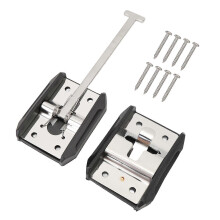 RV Trailer Door Holder Stainless Steel T Style Entry Door Catch Exterior Door Hold Hook and Keeper compatible with Campervan Trailer 15.24cm / 6in