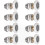 Sliding Shower Door Roller Wheels - 8 Pack 23mm Replacement Casters compatible with Smooth Operation 1
