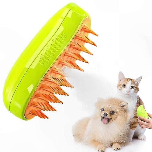 Rechargeable USB Pet Grooming Brush with Spray Function compatible with Cleaning and Care