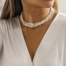 Elegante meerlaagse halsketting geschikt voor vrouwen - Stijlvol accessoire voor modejuwelen