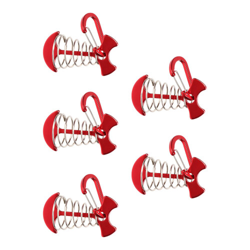 5 PCS Fishbone Deck Anchor Pegs Tent Awning Spring Hook Adjustable Wind Rope Fixing Buckle Deck Hook 1