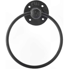 Soporte para toallas de hierro forjado estilo rústico, compatible con la decoración del baño.