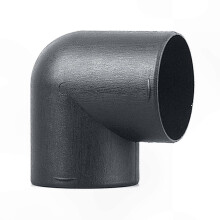 75 mm L-vormige bochtbuis, compatibel met auto-verwarmingsuitgangen en uitlaataansluitingen.
