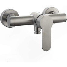 Mitigeur de douche mural monocommande compatible eau chaude et eau froide en acier inoxydable