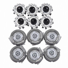 Paquete de 6 cabezales de repuesto compatibles con las afeitadoras eléctricas de la serie 5000, compatibles con los modelos S5000, S5420 y S5380.