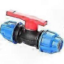 Polyethylen-Kugelhahn mit Kompressionsverschraubung, kompatibel mit Wasserleitungen, 20-mm-Innenadapter