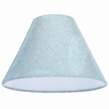 Blue Metal Cloth Round Lampshade compatible with Desk and Home Decor, E14 E27 Socket, Simple Style, 26x18cm, Single Pack