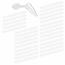 1000 Pack 0.2ml Round Bottom Tubes with Caps Clear White