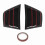 2-Pack Gloss Black ABS Window Louvers compatible with 2011-2021 Vehicles 1