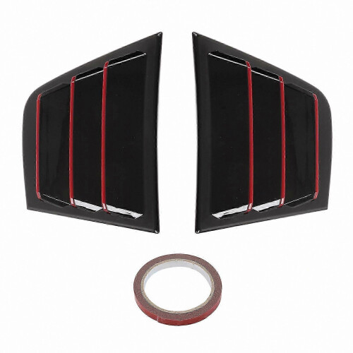 2-Pack Gloss Black ABS Window Louvers compatible with 2011-2021 Vehicles