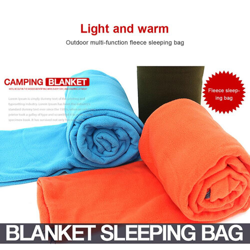 Multi Purpose Fleece Sleeping Bag Liner Leisure Blanket Camping Sleeping Mat 2