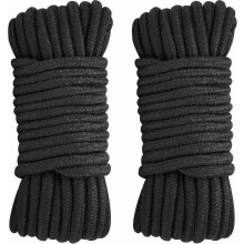 2er-Pack 10 m weiches Baumwollseil, geeignet zum Aufhängen von Pflanzen, 10 mm dickes schwarzes Seil