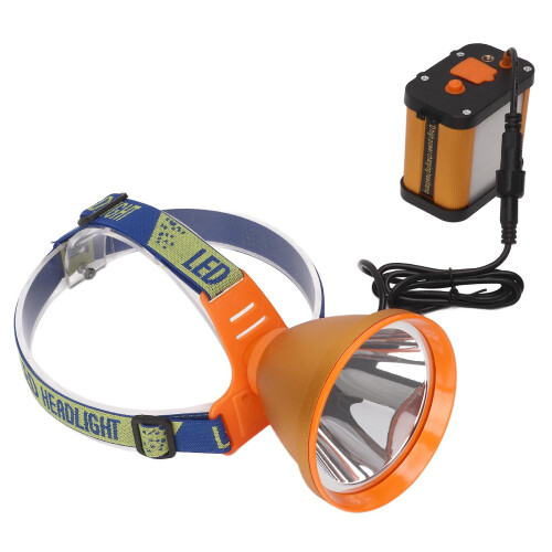 Miner Headlight Super Bright Adjustable Angle LED Headlamp with 6400mAh Lithium Battery 1