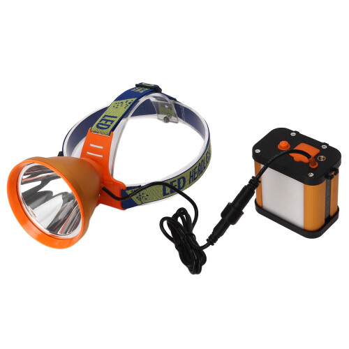 Miner Headlight Super Bright Adjustable Angle LED Headlamp with 6400mAh Lithium Battery 2
