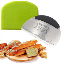 Dough Scraper 2pcs(9.5cmx12cm) Food Grade Plastic, Non-sticky