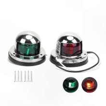 Schiffsnavigationslicht mit 8 LEDs, Rot/Grün-Signallampe, Yachtzubehör aus Edelstahl, 1,6 W, 12 V