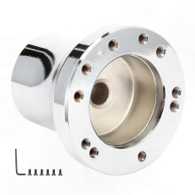 Golf Cart Steering Wheel Adapter, 5/6 Holes Hub compatible with G Series Models 1979-2018, Silver