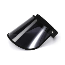 Chapeau de soleil noir transparent à large bord, unisexe, idéal pour la plage en été, protection UV. Visière d'extérieur.