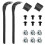 2 Pack Universal Skate Buckle Strap Set compatible with Roller Skates Adjustable Replacement Straps Black 1