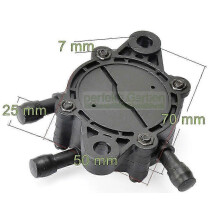 Kraftstoffpumpe, kompatibel mit Briggs & Stratton Motoren. Ersetzt die Teilenummern 491922, 597338, 691034, 692313, 808492 und 808656.