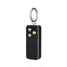150dB Persönlicher Sicherheitsalarm mit LED-Taschenlampe – Tragbarer Notfall-Panikalarm für Frauen, Kinder und Senioren Black