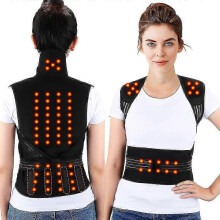 Magnetic Therapy Posture Corrector Belt compatible with Back Shoulder Neck Pain Relief Spine Support with Adjustable Straps