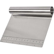 Yaju Bench Scraper Chopper Stainless Steel Kitchen Food Scraper Icing Smoother Blade with Measuring Scale for Dough, Cake, Pizz