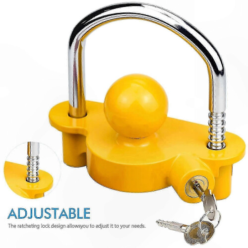 Universal High-Security Trailer Lock with 2 Keys compatible with Caravan, Boat, and Cargo Security Solution 2
