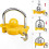 Universal High-Security Trailer Lock with 2 Keys compatible with Caravan, Boat, and Cargo Security Solution 4