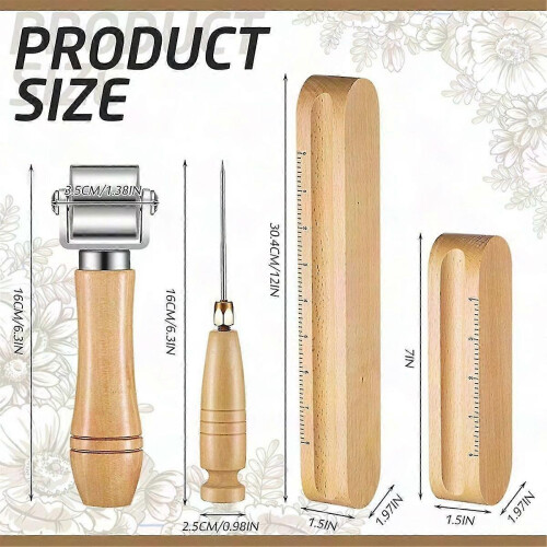 4 Pcs Tailors Seam Roller & Pressing Tool compatible with Sewing 1